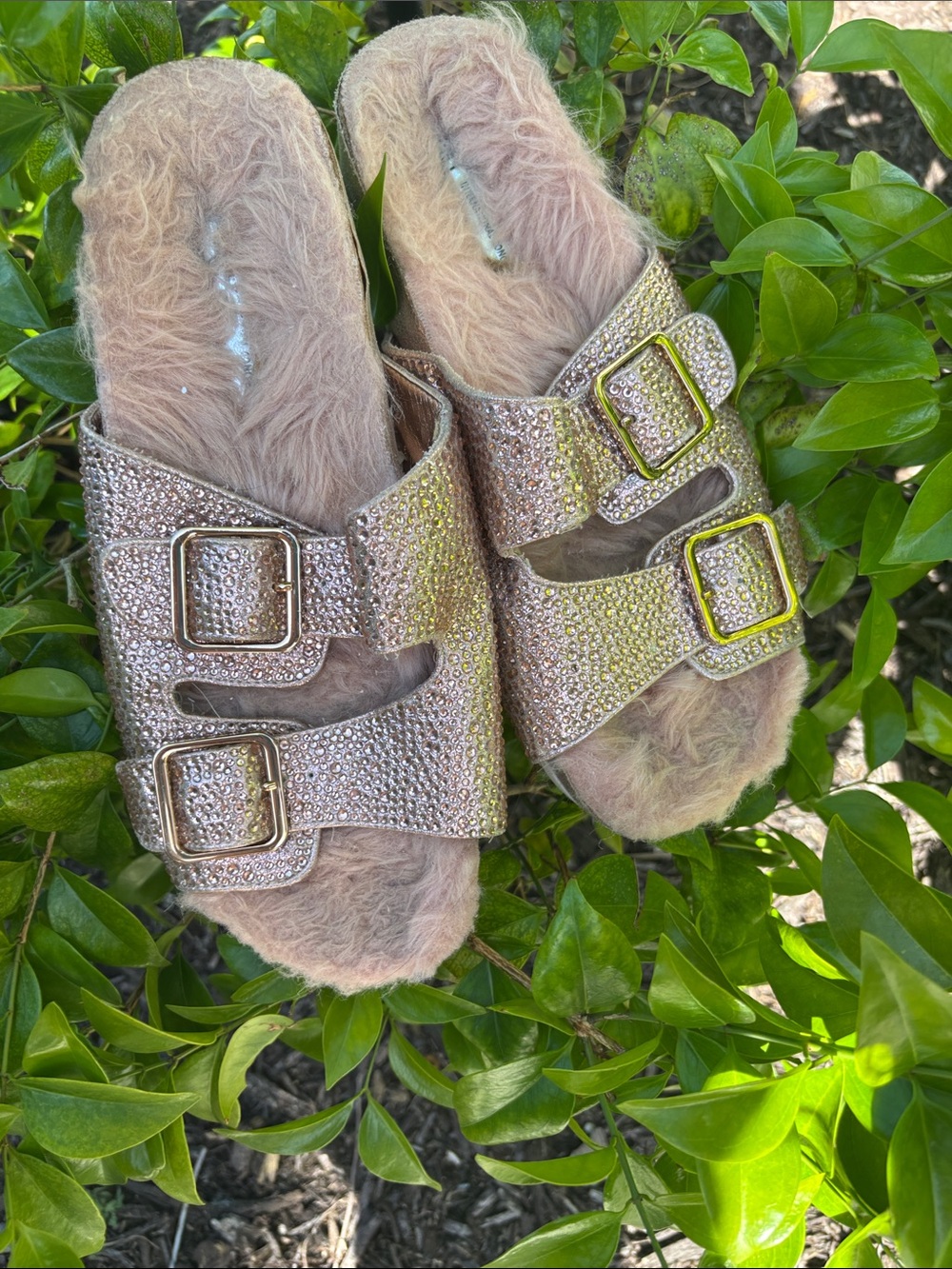 INC International Faux Fur Slide Sandals - Picture 6 of 11